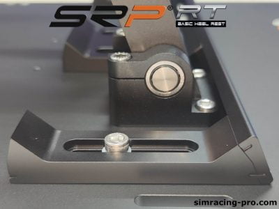 Black heel rest for Sim Racing pedals