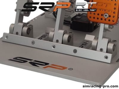 Gray heel rest for Sim Racing pedals