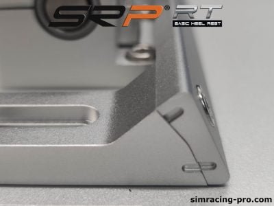 Gray heel rest for Sim Racing pedals