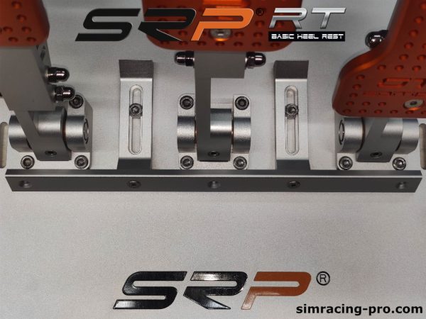 Gray heel rest for Sim Racing pedals