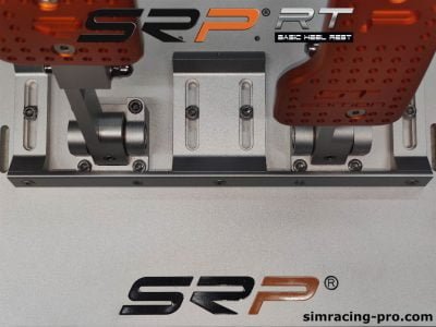 Gray heel rest for Sim Racing pedals