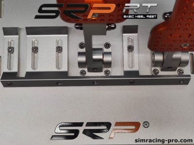 Gray heel rest for Sim Racing pedals